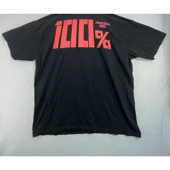 Dumbgood MobPsycho100 T-Shirt Adult XXL Black Tee Short Sleeve, Cotton Men Women - Picture 4 of 7